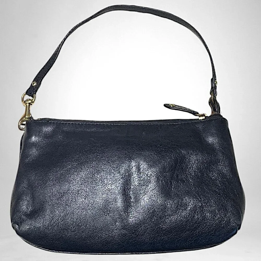 Coach Black Snakeskin Wristlet Wallet Cosmetic Bag